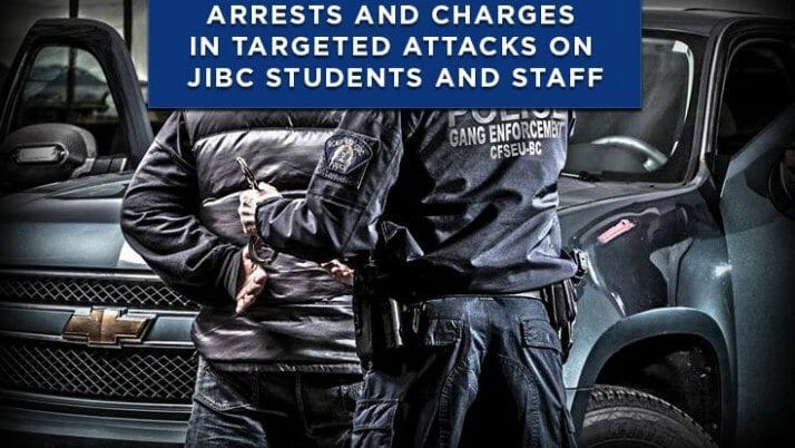 Arrests and Charges in Targeted Attacks on JIBC Students and Staff