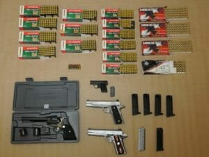 Firearms & Ammo from vehicle