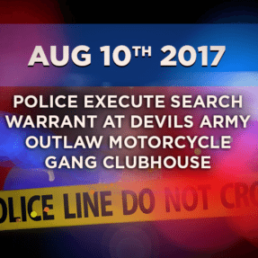 Police Execute Search Warrant at Devils Army Outlaw Motorcycle Gang Clubhouse in Connection to 2016 Homicide