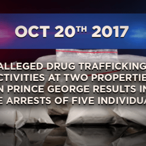 Five People Arrested for Drug Trafficking in Prince George