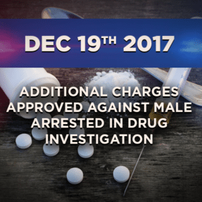 Additional Charges Approved Against Male Arrested in Drug Investigation