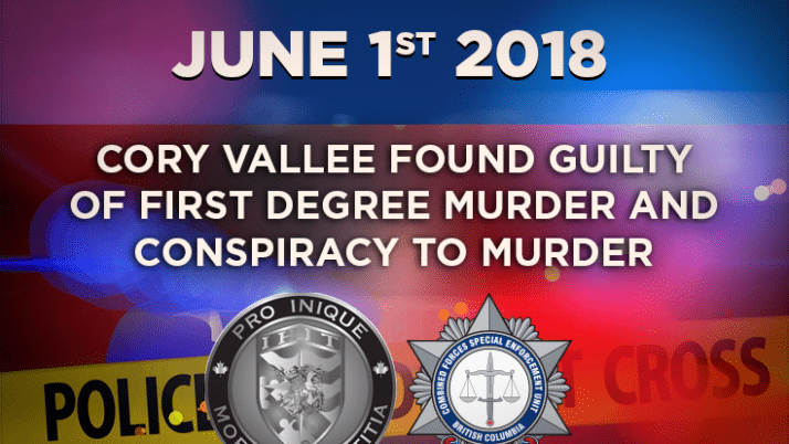 Cory Vallee found guilty of first degree murder and conspiracy to murder