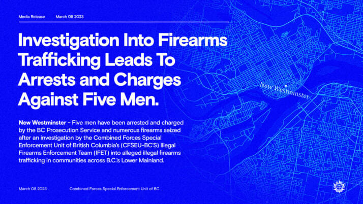 Investigation Into Firearms Trafficking Leads To Arrests And Charges Against Five Men