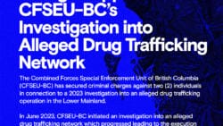 Charges Approved in CFSEU-BC’s Investigation into Alleged Drug Trafficking Network 