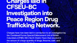 Charges laid in CFSEU-BC Investigation into Peace Region Drug Trafficking Network