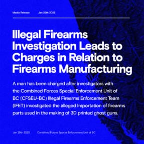 Illegal Firearms Investigation Leads to Charges in Relation to Firearms Manufacturing